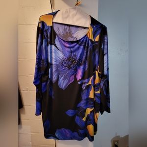 Plus size Floral Print Blouse